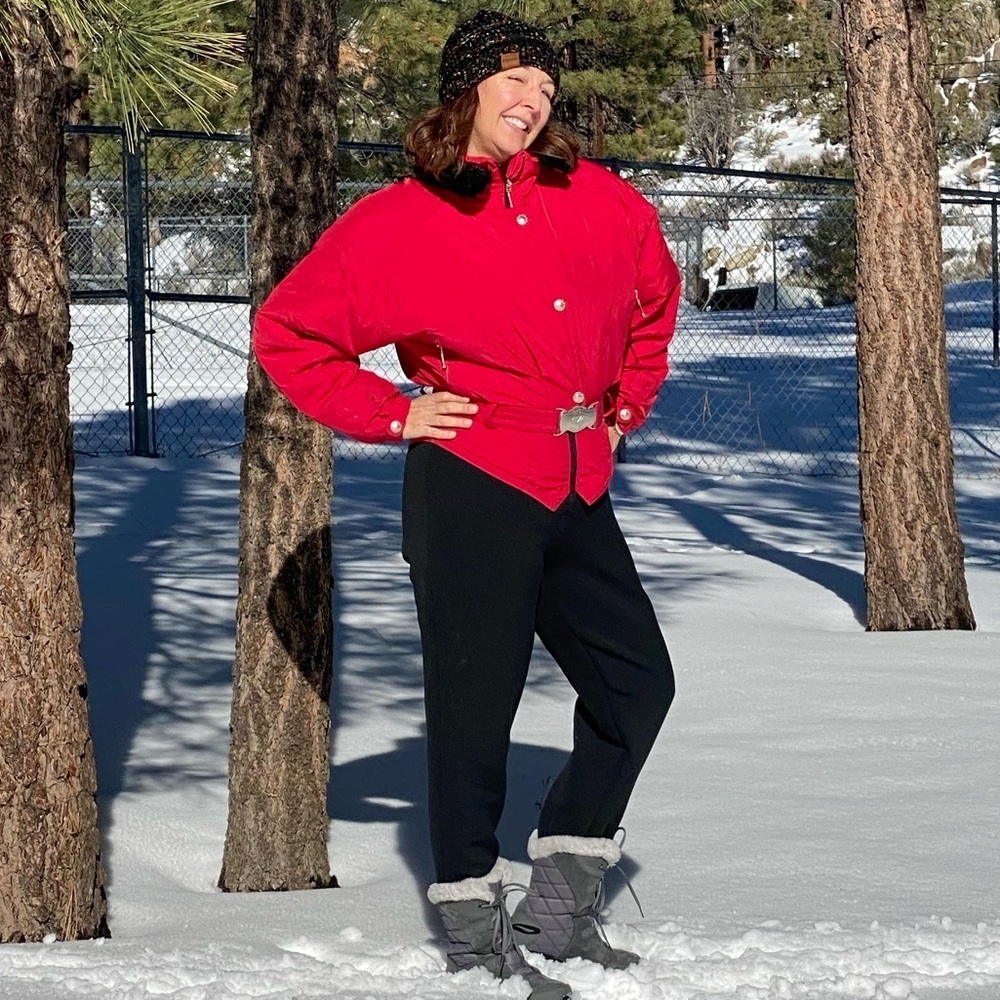 Red Snow Bib Ski Snowboard Vintage Nordica Altia Snow One Piece Snow Bib, 12
